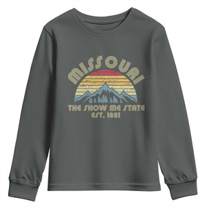 Retro Missouri The Show Me State USA America Souvenir Gift Youth Sweatshirt