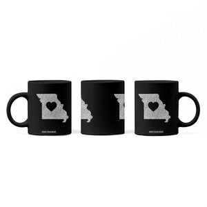 Missouri Home Distressed Missouri State Map with Heart Coffee Mug