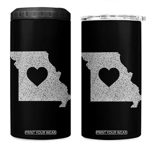 Missouri Home Distressed Missouri State Map with Heart 4 in 1 Can Cooler Tumbler