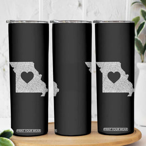 Missouri Home Distressed Missouri State Map with Heart Skinny Tumbler