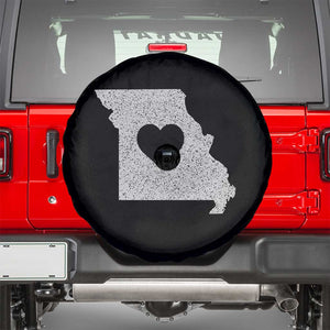 Missouri Home Distressed Missouri State Map with Heart Spare Tire Cover