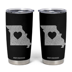 Missouri Home Distressed Missouri State Map with Heart Tumbler Cup
