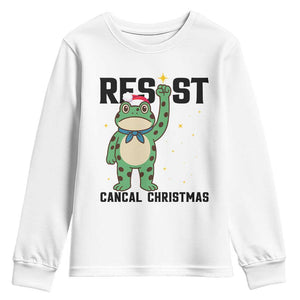 Resist Frog Youth Sweatshirt Funny Portland Protest ICE Activist Meme TS14 White Print Your Wear