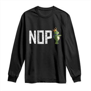 Frogs Resist Long Sleeve Shirt No Kings In America Political 2025 TS14 Black Print Your Wear