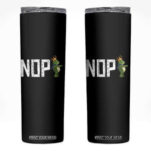 Frogs Resist Skinny Tumbler No Kings In America Political 2025 TS14 Black Print Your Wear