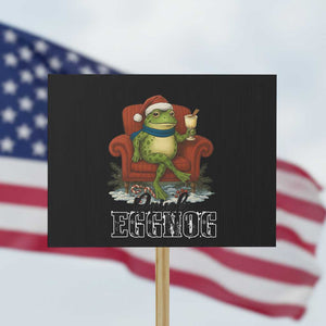 Frogs Resist Christmas Protest Sign Portland Frog Activist America Political 2025 TS14 Horizontal 18" × 24" Black Print Your Wear