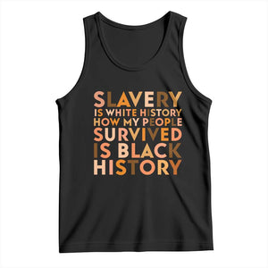 Black History Melanin Tank Top Slavery Is White History How My People Survived Is Black History TS14 Black Print Your Wear