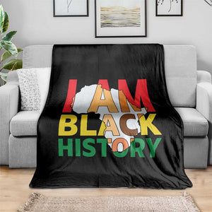 Black History Month African American Throw Blanket I Am Black History TS14 Print Your Wear