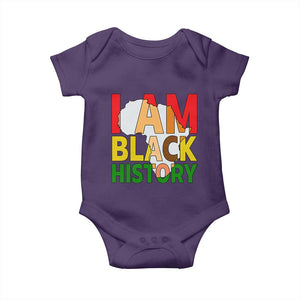 Black History Month African American Baby Onesie I Am Black History TS14 Purple Print Your Wear