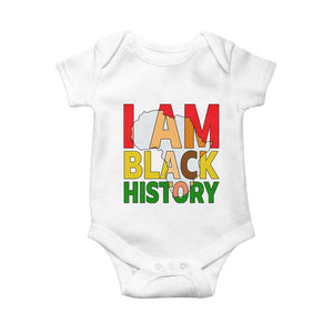 Black History Month African American Baby Onesie I Am Black History TS14 White Print Your Wear