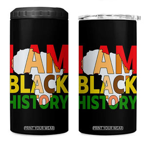 Black History Month African American 4 in 1 Can Cooler Tumbler I Am Black History TS14 One Size: 16 oz Black Print Your Wear