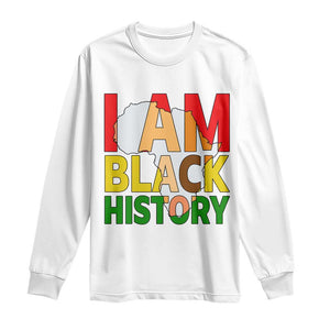 Black History Month African American Long Sleeve Shirt I Am Black History TS14 White Print Your Wear