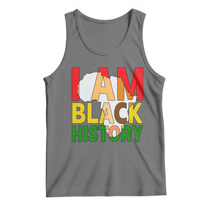 Black History Month African American Tank Top I Am Black History TS14 Black Heather Print Your Wear