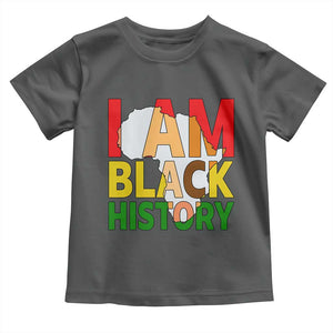 Black History Month African American Toddler T Shirt I Am Black History TS14 Dark Heather Print Your Wear