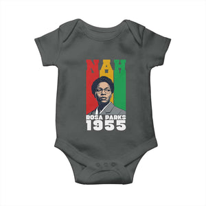 Nah Rosa Parks Quote Baby Onesie Civil Rights African American TS14 Dark Heather Print Your Wear