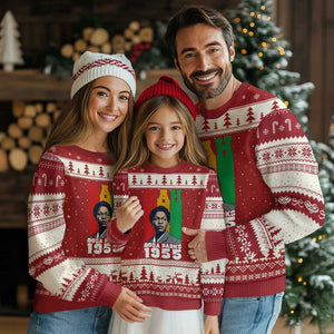 Nah Rosa Parks Quote Ugly Christmas Sweater Civil Rights African American TS14 Red Beige Print Your Wear