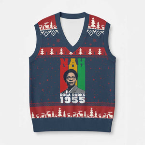 Nah Rosa Parks Quote V-Neck Knit Sweater Vest Civil Rights African American TS14 Navy Red Print Your Wear