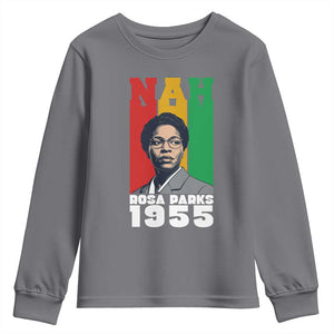Nah Rosa Parks Quote Youth Sweatshirt Civil Rights African American TS14 Charcoal Print Your Wear