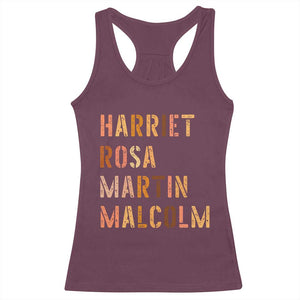 Black History Leaders Racerback Tank Top Harriet Rosa Martin Malcolm TS14 Maroon Print Your Wear