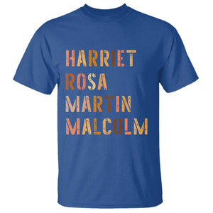 Black History Leaders T Shirt Harriet Rosa Martin Malcolm TS14 Royal Blue Print Your Wear
