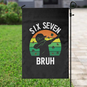 67 Bruh St Patricks Day Garden Flag Funny Six Seven Boys Kids Dabbing Meme TS14 Print Your Wear