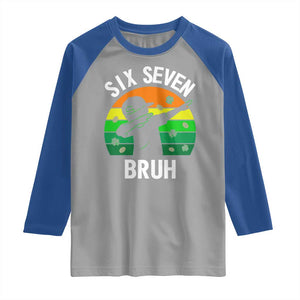 67 Bruh St Patricks Day Raglan Shirt Funny Six Seven Boys Kids Dabbing Meme TS14 Sport Gray Royal Print Your Wear