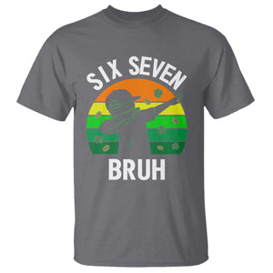 67 Bruh St Patricks Day T Shirt Funny Six Seven Boys Kids Dabbing Meme TS14 Charcoal Print Your Wear