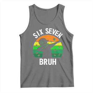 67 Bruh St Patricks Day Tank Top Funny Six Seven Boys Kids Dabbing Meme TS14 Black Heather Print Your Wear