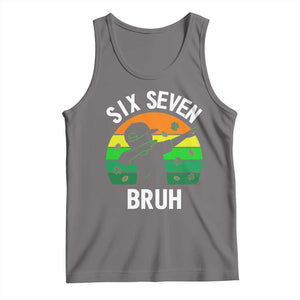 67 Bruh St Patricks Day Tank Top Funny Six Seven Boys Kids Dabbing Meme TS14 Deep Heather Print Your Wear
