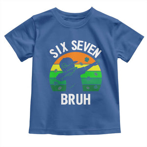67 Bruh St Patricks Day Toddler T Shirt Funny Six Seven Boys Kids Dabbing Meme TS14 Royal Blue Print Your Wear