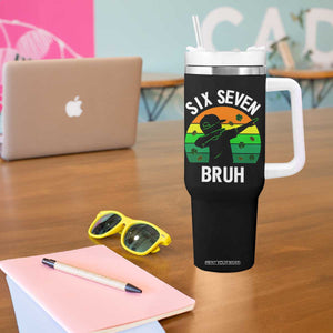 67 Bruh St Patricks Day Tumbler With Handle Funny Six Seven Boys Kids Dabbing Meme TS14 Print Your Wear