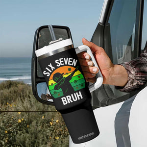67 Bruh St Patricks Day Tumbler With Handle Funny Six Seven Boys Kids Dabbing Meme TS14 Print Your Wear