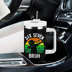 67 Bruh St Patricks Day Tumbler With Handle Funny Six Seven Boys Kids Dabbing Meme TS14 Print Your Wear