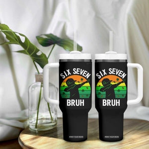67 Bruh St Patricks Day Tumbler With Handle Funny Six Seven Boys Kids Dabbing Meme TS14 Print Your Wear