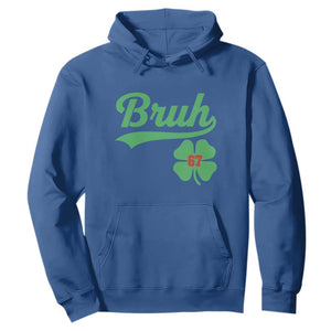67 Bruh St Patricks Day Hoodie Funny Six Seven Shamrock Meme TS14 Royal Blue Print Your Wear