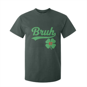 67 Bruh St Patricks Day T Shirt For Kid Funny Six Seven Shamrock Meme TS14 Dark Forest Green Print Your Wear