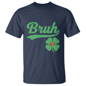 67 Bruh St Patricks Day T Shirt Funny Six Seven Shamrock Meme TS14 Navy Print Your Wear