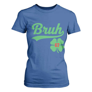 67 Bruh St Patricks Day T Shirt For Women Funny Six Seven Shamrock Meme TS14 Royal Blue Print Your Wear