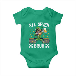 67 Bruh St Patricks Day Baby Onesie Funny Six Seven Leprechaun Bruh Meme TS14 Irish Green Print Your Wear