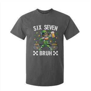 67 Bruh St Patricks Day T Shirt For Kid Funny Six Seven Leprechaun Bruh Meme TS14 Dark Heather Print Your Wear