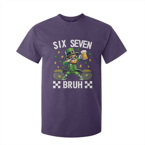 67 Bruh St Patricks Day T Shirt For Kid Funny Six Seven Leprechaun Bruh Meme TS14 Purple Print Your Wear