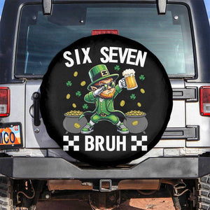 67 Bruh St Patricks Day Spare Tire Cover Funny Six Seven Leprechaun Bruh Meme TS14 No hole Black Print Your Wear