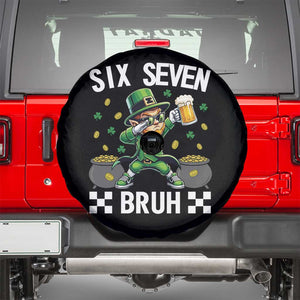 67 Bruh St Patricks Day Spare Tire Cover Funny Six Seven Leprechaun Bruh Meme TS14 Black Print Your Wear