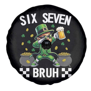 67 Bruh St Patricks Day Spare Tire Cover Funny Six Seven Leprechaun Bruh Meme TS14 Print Your Wear