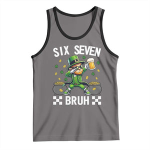 67 Bruh St Patricks Day Tank Top Funny Six Seven Leprechaun Bruh Meme TS14 Deep Heather Black Print Your Wear