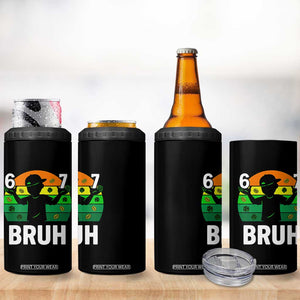 67 Bruh St Patricks Day 4 in 1 Can Cooler Tumbler Funny Six Seven Boys Kids Meme TS14 Print Your Wear