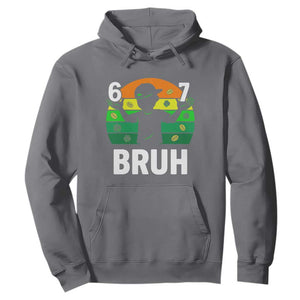 67 Bruh St Patricks Day Hoodie Funny Six Seven Boys Kids Meme TS14 Charcoal Print Your Wear