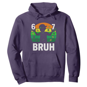 67 Bruh St Patricks Day Hoodie Funny Six Seven Boys Kids Meme TS14 Purple Print Your Wear