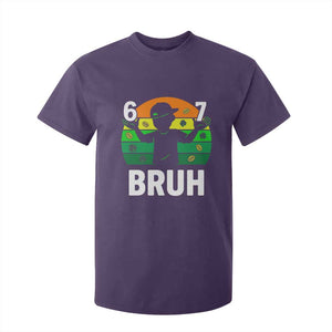 67 Bruh St Patricks Day T Shirt For Kid Funny Six Seven Boys Kids Meme TS14 Purple Print Your Wear