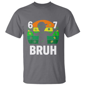 67 Bruh St Patricks Day T Shirt Funny Six Seven Boys Kids Meme TS14 Charcoal Print Your Wear